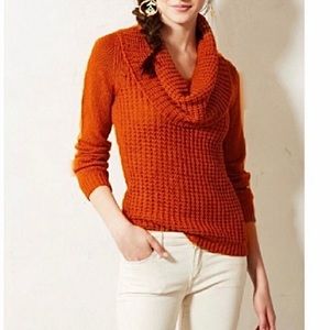 Anthropologie orange sweater